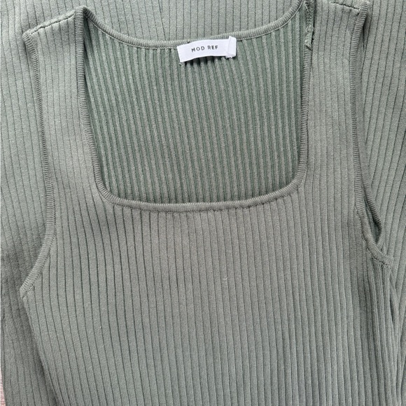 Mod Ref Green Ribbed Midi-Dress - Picture 4 of 6